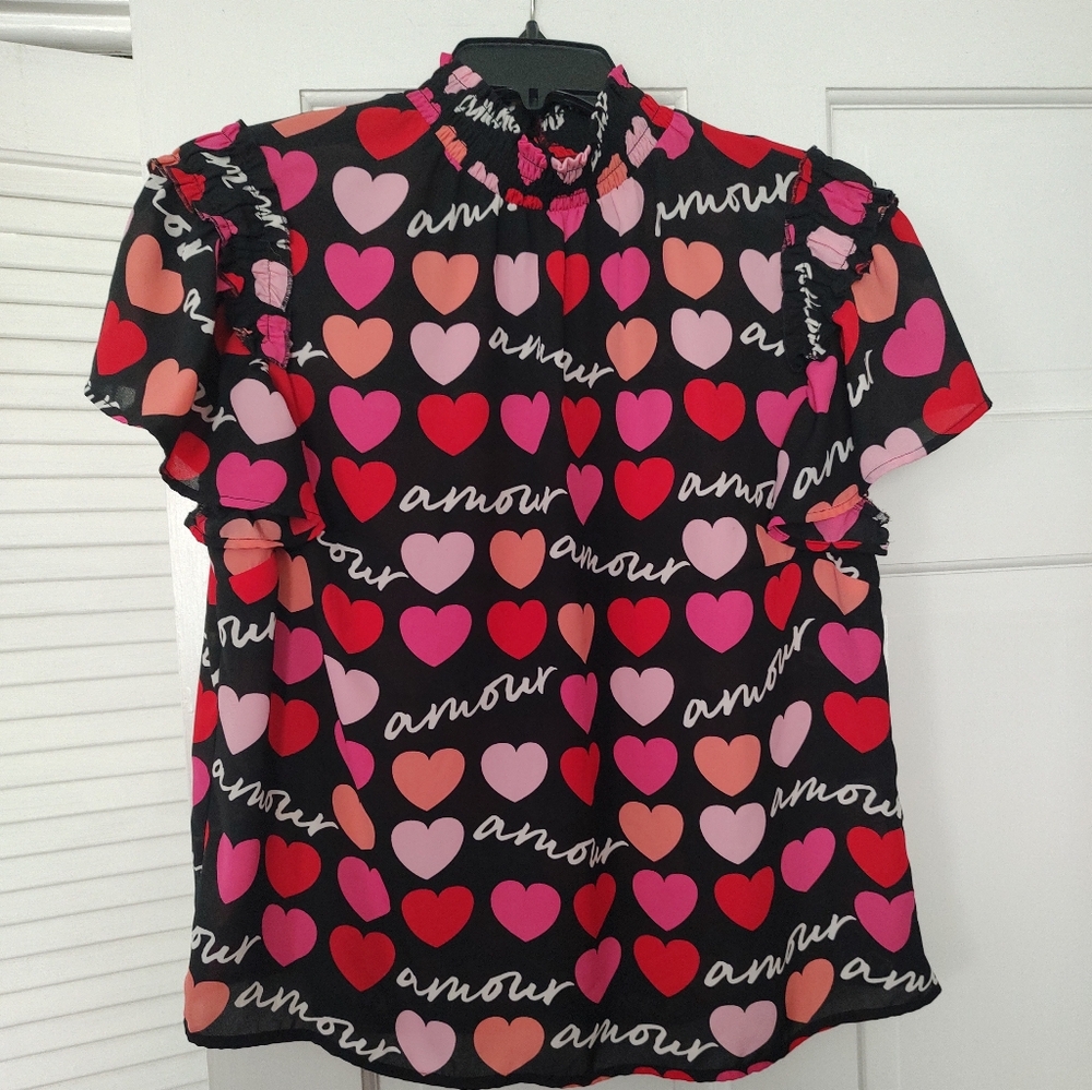 NY&Co Heart Print Blouse